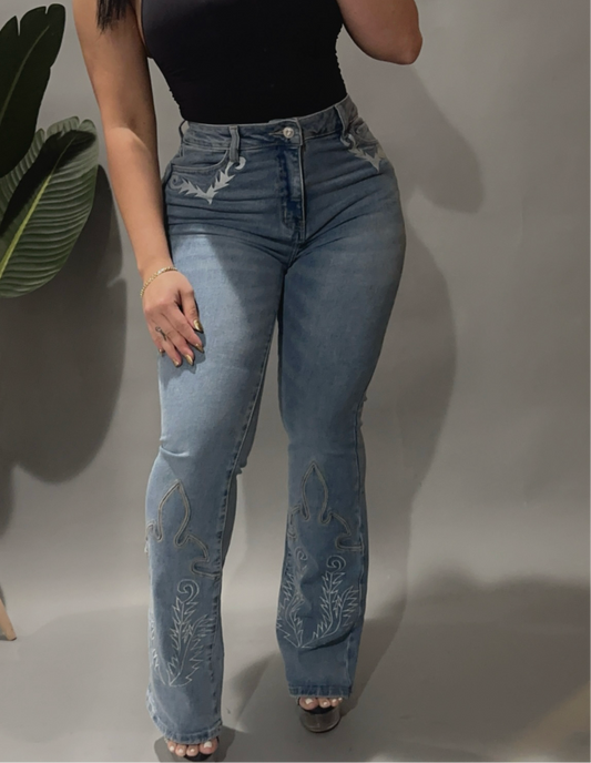 Bell bottom cowgirl jeans