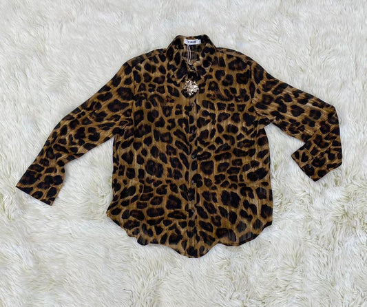 Leopard button up shirt