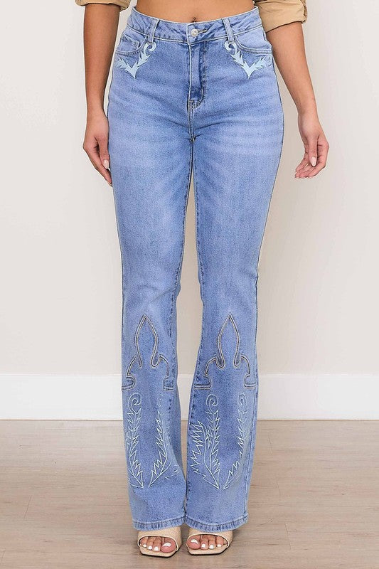 Bell bottom cowgirl jeans