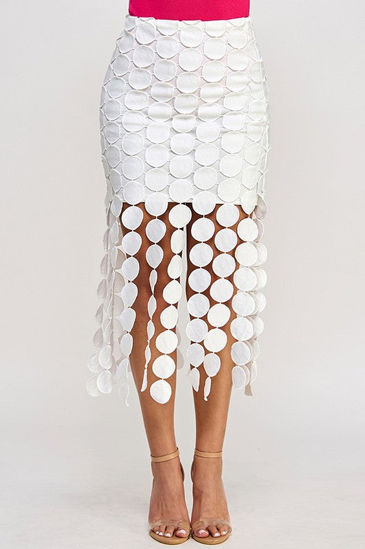 Circles Fringe Skirt