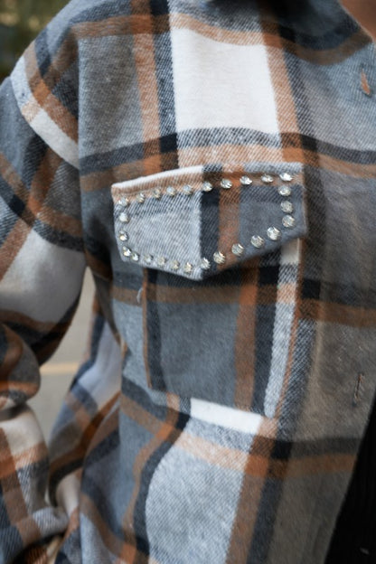 Winter OverShirt W/Rhinestones