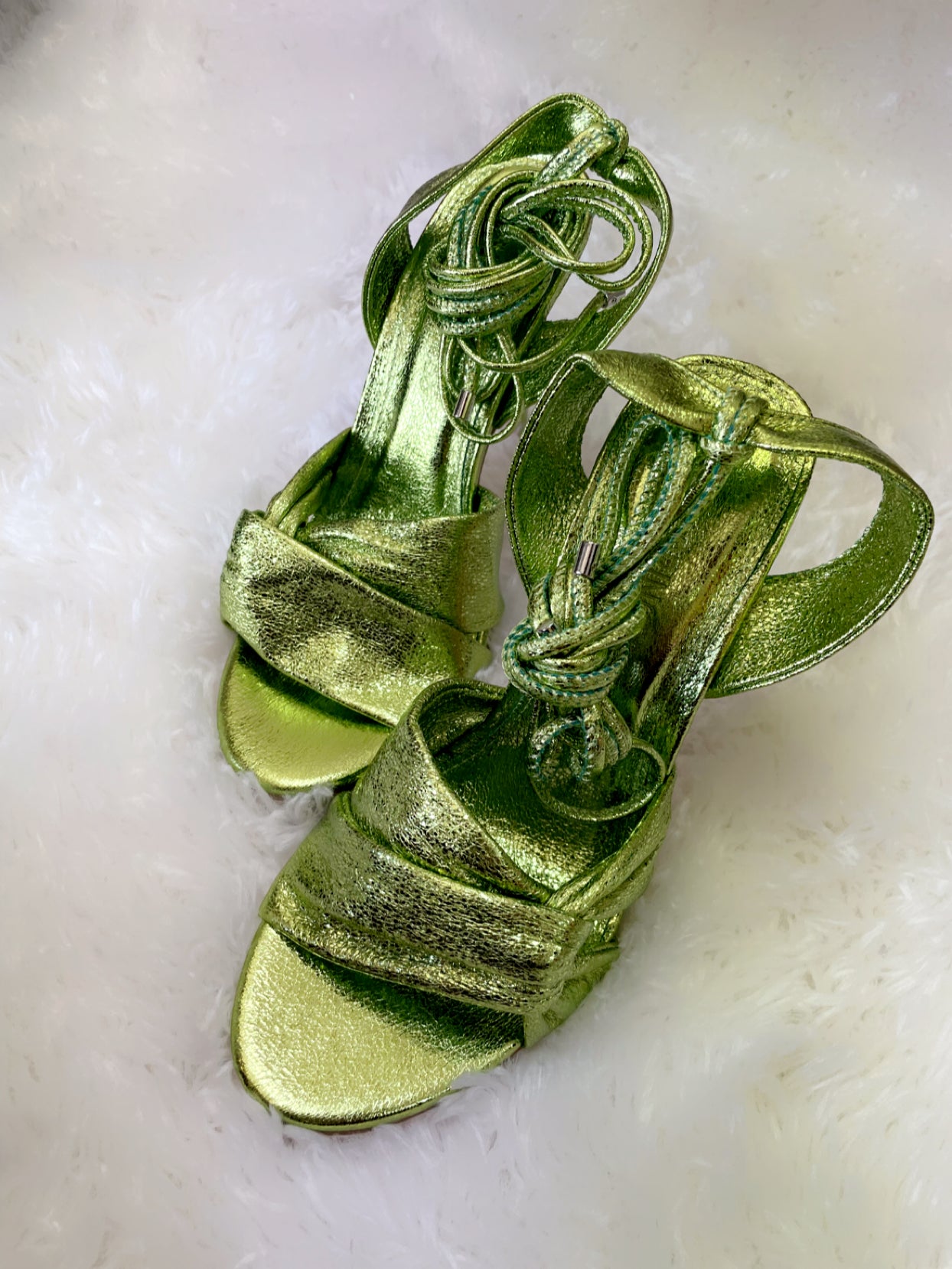 Green Metallic Heels