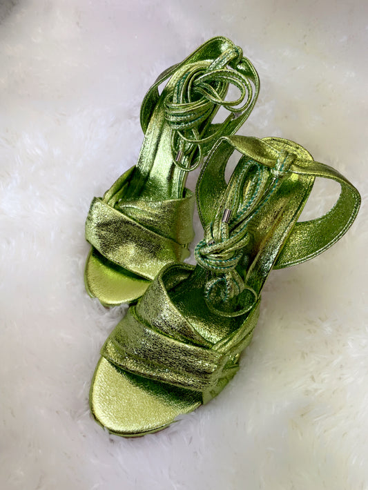 Green Metallic Heels